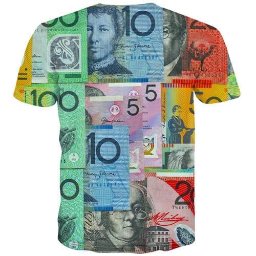 
Australian Dollar T shirts Men Money Shirt Print Australia Tshirts Casual Colorful Tshirts Novelty Abstract Tshirt Anime - KYKU
                