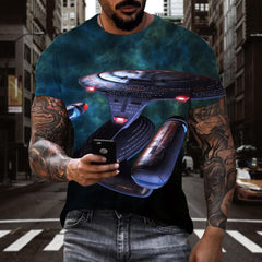 Airship shirt Casual shirt 3D air ship men Cool art costume flying ship