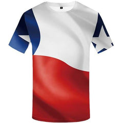 Chilean Flag T shirts Men Chile T-shirts 3d Harajuku Shirt Print White Tshirts Casual Gothic Tshirts Cool Short Sleeve Punk Rock - KYKU
