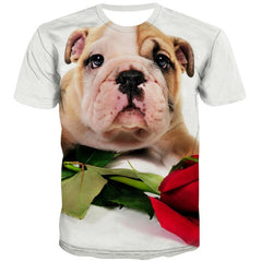 shirts dog Puppy Cute Pets Print clothes art costume Cool men big Smart dogs
