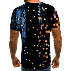 lanterns on the fence t shirt festival Print clothes Cool Christmas men art costume