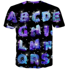 Letter T shirts Men Galaxy T-shirts Graphic Harajuku T shirts Funny Gothic Tshirt Printed Rock Tshirts Novelty Short Sleeve - KYKU