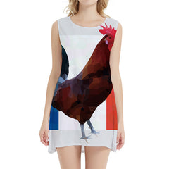 Chicken Dress Women Animal Tank Geometric Ladies Dresses Colorful Korean Style Gothic Vestido Sexy Womens Clothing Tassel