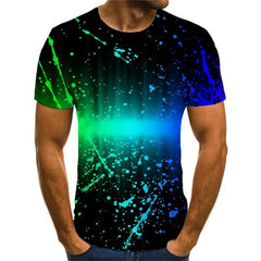 shirt abstract  personality clothing  Casual art costume men's fun geometric colorful art