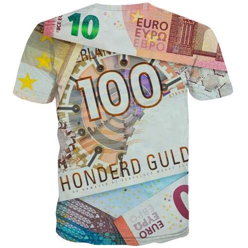 
European Dollar T shirts Men Money Shirt Print Mechanical T shirts Funny Geometric Tshirts Novelty Harajuku T-shirts Graphic - KYKU
                