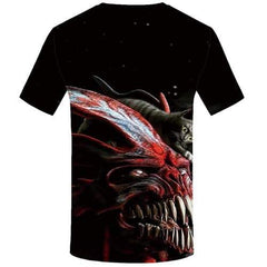 Cat T-shirt Men Skull T-shirts 3d Galaxy Space Tshirts Novelty Animal Tshirt Anime War T shirts Funny Short Sleeve Hip hop - KYKU