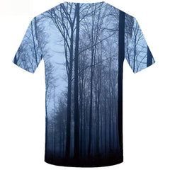 Forest T-shirt Men Tree T-shirts 3d Harajuku Tshirt Printed Short Sleeve - KYKU