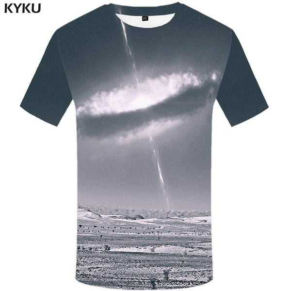 Galaxy Space T shirt Men Nebula Tshirts Print Mountain Tshirt Anime Tree T-shirt 3d Gothic T shirts Funny Mens Clothing - KYKU